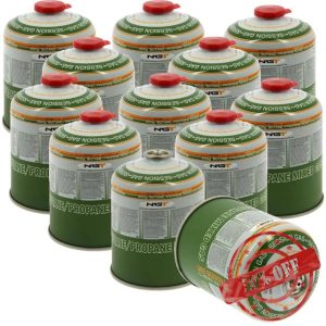 12x Butane Propane Gas Canisters 450g Portable Fuel for Camping