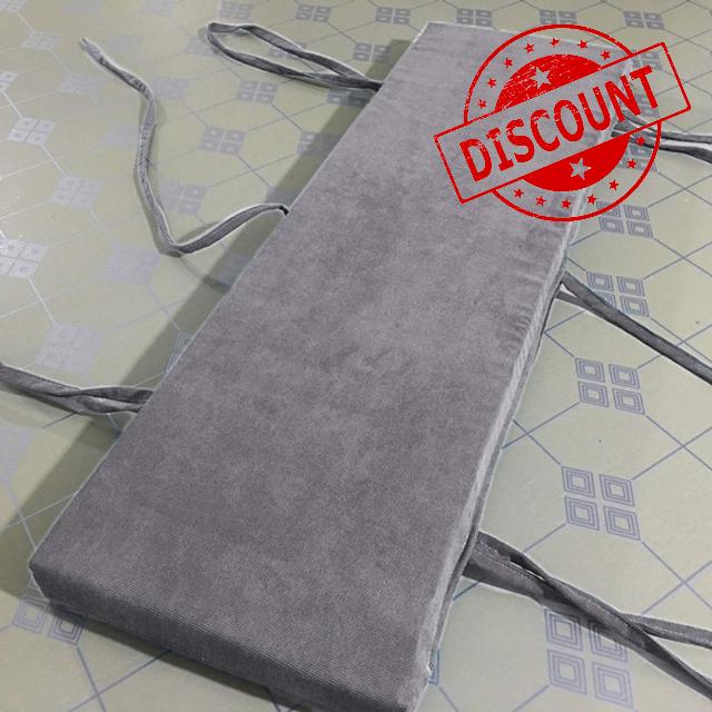 Velvet Bench Seat Cushion 90 * 30 * 5cm Grey Indoor/Outdoor Garden/Home Dining 2 3 Seater 100/120cm Bench Cushions