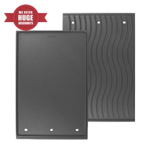 BBQ-PLUS 56425 Reversible Cooking Griddle Replacement Part for Napoleon Rogue 425 625 Cast Iron Grill Pan Plate Accessories for Rogue XT 625 XT 425 XT 425 SIB Se 425 RSIB Freestyle 425 Series