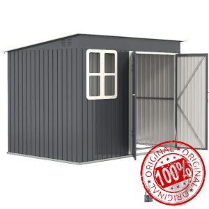 Outsunny 8.5 x 6ft Storage Shed Galvanised Steel Garden Shed