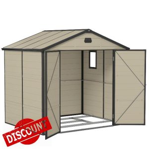 Outsunny 8 x 6ft Plastic Garden Storage Shed with Foundation Kit