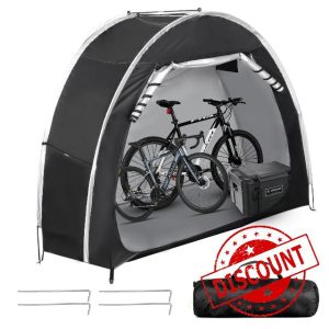 Bicycle Tent Bicycle Shed Portable Bicycle Garage Bicycle Cover Outdoor for 2 Bicycles 210D Oxford Waterproof Bicycle Tarpaulin Tool Shed for Motorcycle Garden Tools Toy Lawn Mowe