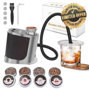 BORUIT Cocktail Smoker Kit Rechargeable-Adjustable Smoking Gun with 3 Settings