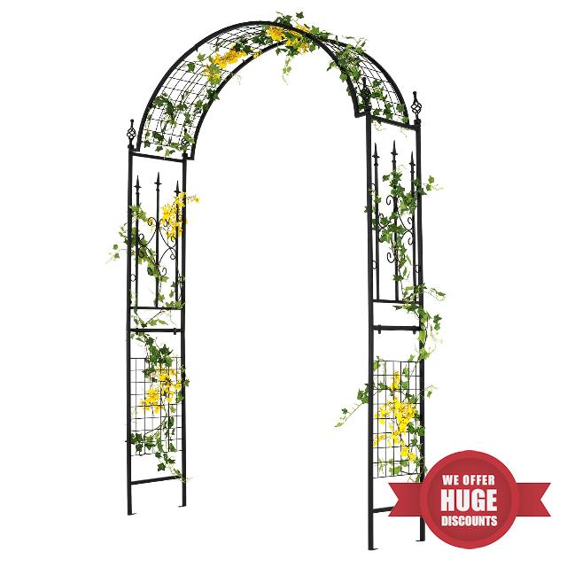 COSTWAY 2.3M Metal Garden Arch
