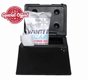 30L Heavy Duty Mini Grit Bin with Salt and Scoop Lockable Cabine