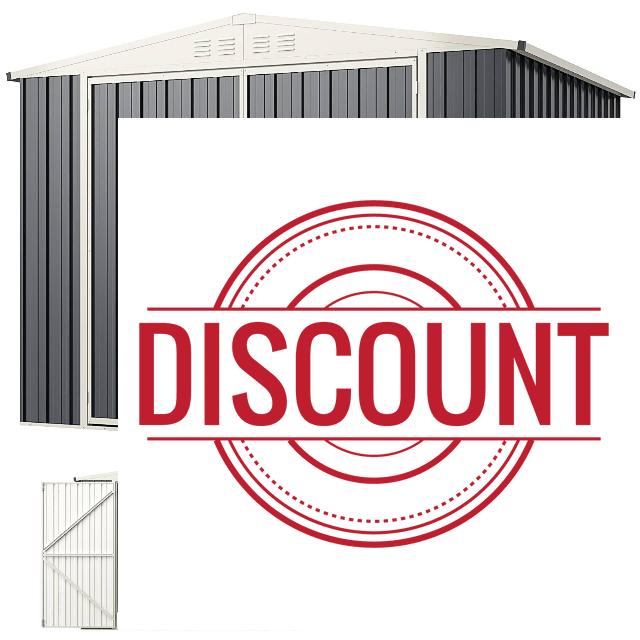 TANGZON 8 x 6ft Metal Garden Shed
