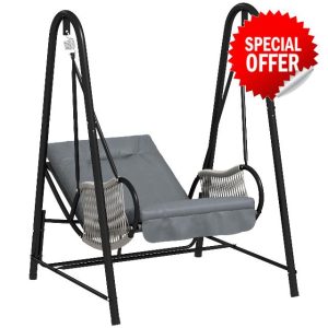 Outsunny Rattan Swing Chair