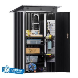 SUPEER Metal Outdoor Storage Shed 4 FT x 3 FT