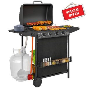 Outsunny 4+1 Burner Gas BBQ Grill