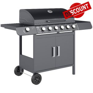 Outsunny 6+1 Burner Gas BBQ Grill