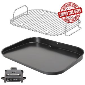 Non-Stick Griddle Plate and Grill Rack for Ninja Woodfire OG700 Series Grills