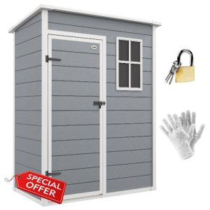 Outsunny 5' x 3' Garden Shed with Floor