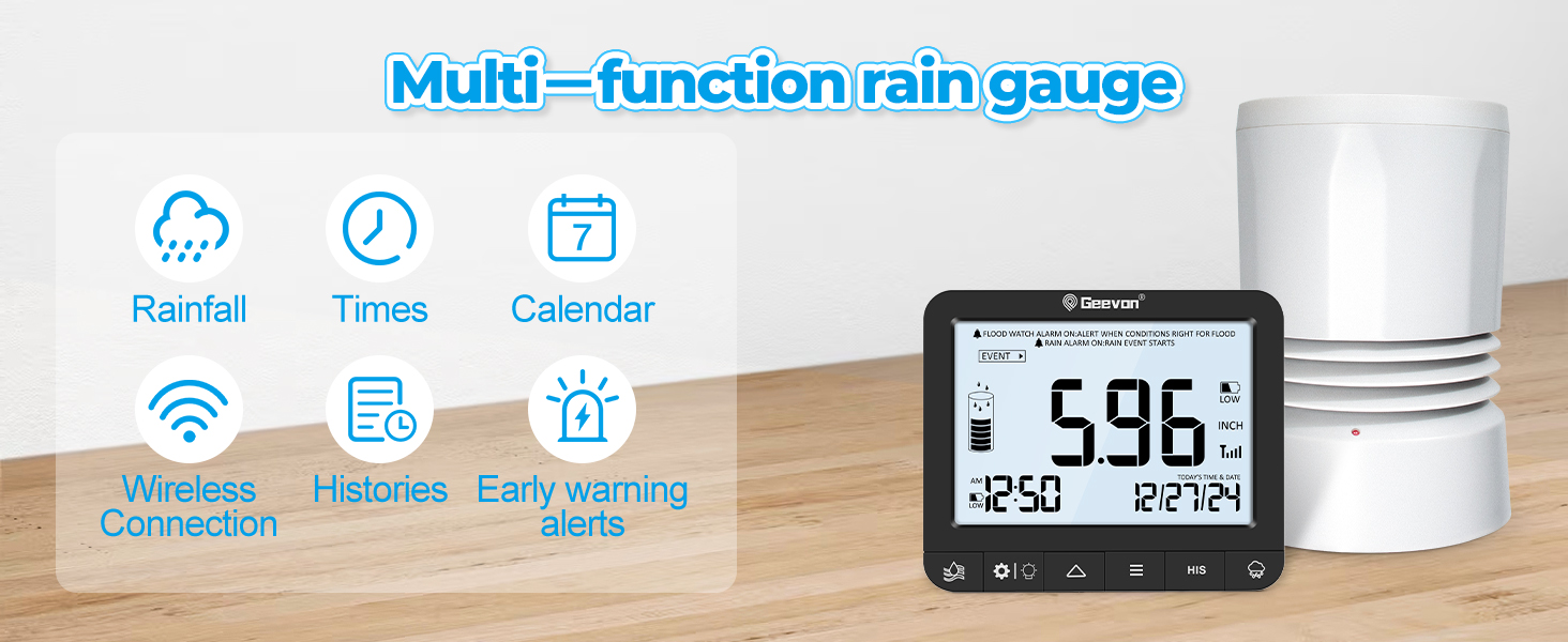 Flood Alert System rain gauge for the garden