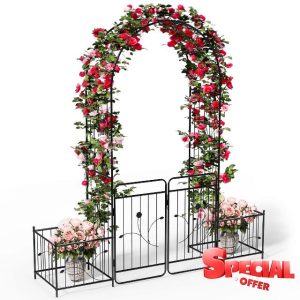 The Fellie Garden Arch with Gate & Basket