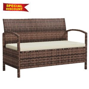 Outsunny Garden Storage Bench with 125L Capacity