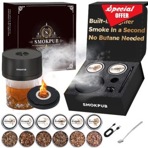 Electric Whiskey Smoker Kit with 6 Wood Chips