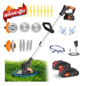 Metal Blade Cordless Strimmer 21v Grass Trimmers Easy to use