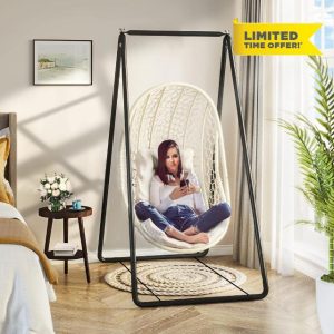 CUSROS Swing Stand Hammock Chair Stand Hammock Stand Steel Hammock Swing Chair Stand Hammock Frame Sturdy A-Frame Metal Swing Chair Frame for Outdoor Backyard