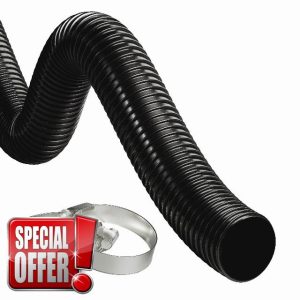 28mm Internal Diameter - 40 Metre Length Plus Hose Clips Anti Kink Corrugated Flexible Pond Hose Pipe for Pond Pumps and Filters
