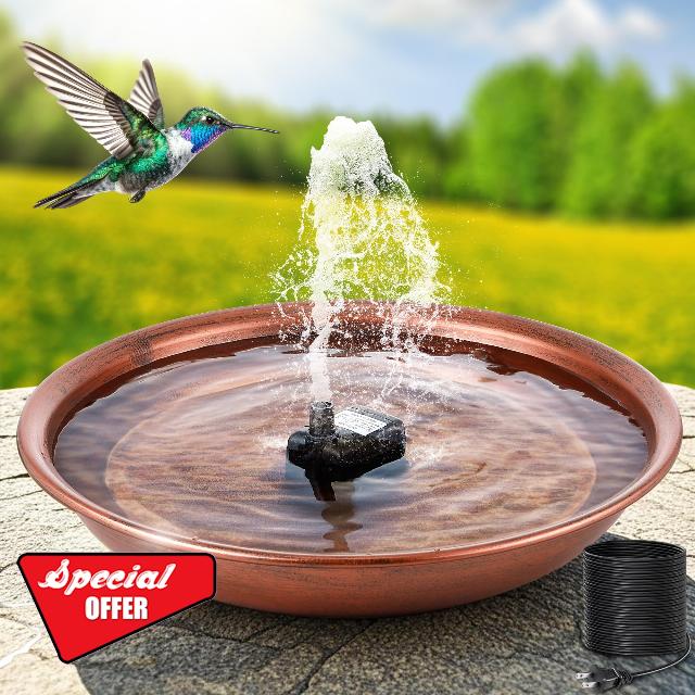 Dunkive Bird Bath Fountain for Outside