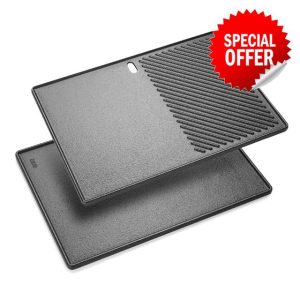 Cast Iron Grill Plate 43.5 x 31.5 cm Replacement for Landmann Triton 3/4 Burner