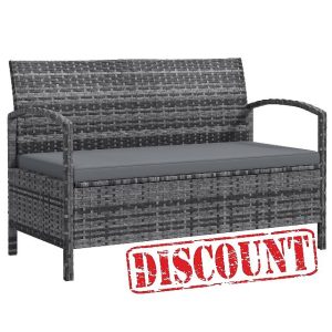 Outsunny Garden Storage Bench with 125L Capacity