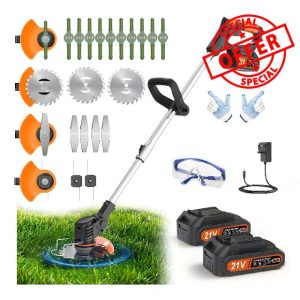 Metal Blade Cordless Strimmer 21v Grass Trimmers Easy to use