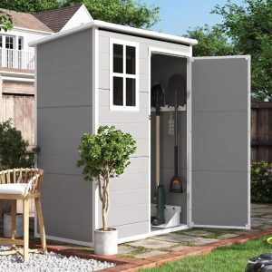 Amopatio Outdoor Resin Storage Shed 5x3 FT