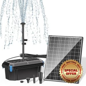 Biling 20W Solar Pond Filter Kit with Pump for Garden