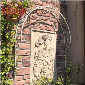 Metal Garden Arch Trellis for Climbing Plants Rose Vines Wall Mount Arbour Pergola Archway Ideal for Window Doors and Entrances
