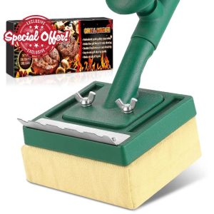 Grill Brush Bristle Free with Scraper