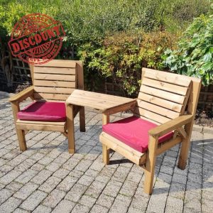 Staffordshire Outbuildings Wooden Garden Twinset - 2 chairs