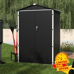 SUPEER Metal Outdoor Storage Shed 4 FT x 3 FT