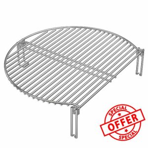 onlyfire Stainless Steel Grill Expander Cooking Grate for Charcoal Kettle Grills and Ceramic Grills