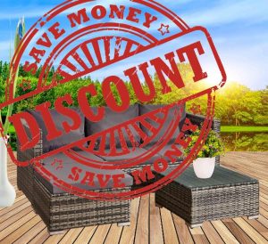 XEO HOME MIX Grey Rattan Garden Furniture Sofa Set 4piece Corner L Shaped Patio 3-Seater with Seating & Backrest Cushions & 1 Ottoman Foot Stool & Coffee Table with Top Glass (4PC L-Shaped Sofa)