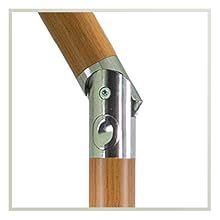 Steel Pole Parasol with Stylish Wood Effect