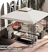 Outsunny 2 PCS Pergola Canopy Replacement, 4.9 x 1.2m UV Protection Pergola Cover, Easy to Instal...