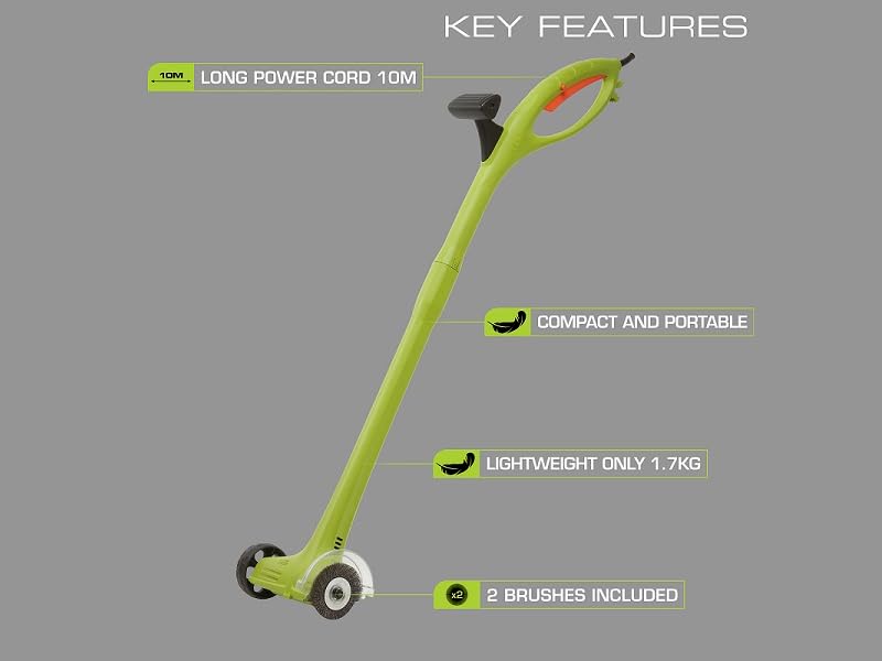 weed sweeper corded garden gear driveway edger patio cleaner crevices slabs weeder remover