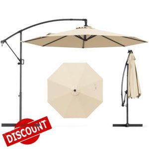 COSTWAY 3M Cantilever Garden Parasol
