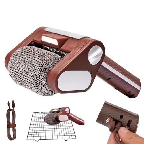 Bristle-Free Spinning Grill Brush with LED