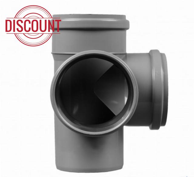 4" 110mm Double Corner Branch Soil Pipe 90°/67° Waste Sewerage Plumbing Fitting (110x110x110/90°)