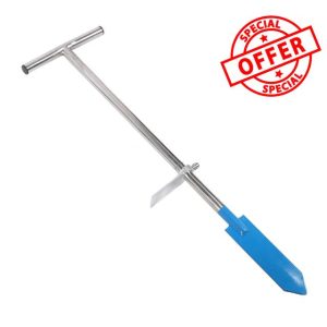 Long Dibble Transplanting Dibble Bar Planting Tool Detachable Stainless Steel T Handle Tree Planting Bar for Garde