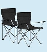 Songmics Set of 2 Folding Chairs, Camping Chairs, Comfortable Heavy Duty Structure, Max. Load capacity: