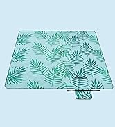 SONGMICS Picnic Blanket 200 x 200 cm with 4 Ground Anchors Large Camping Blanket for Park, Garden, Stra...