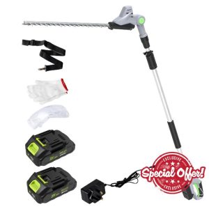 RELEX Pole Hedge Trimmers Cordless with Battery