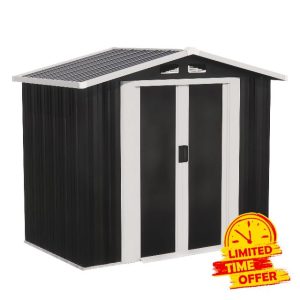 Alivio 9 x 6ft Metal Garden Shed