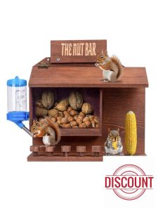 Squirrel Feeder Table with Water Bottle