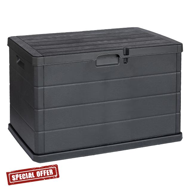 URBNLIVING 200L Large Lockable Garden Storage Box - Outdoor Chest for Cushions