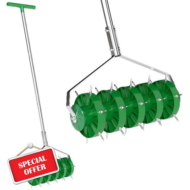 Outsunny Rolling Lawn Aerator