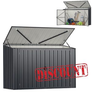 TANGZON 6x3FT/193 x 79 CM Metal Garden Shed